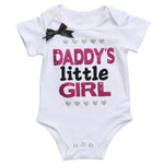 Girls Body Baby Clothes Baby Summer Cotton Short Sleeve White & Black Letter Print Cute Romper Children Clothes Tops